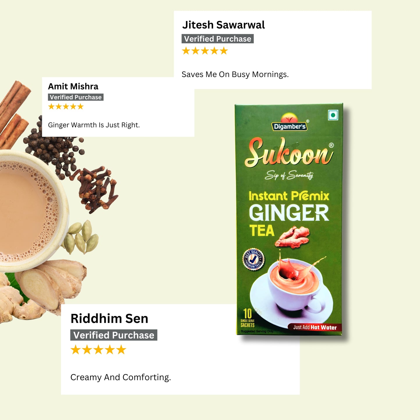 Sukoon Ginger Instant Tea