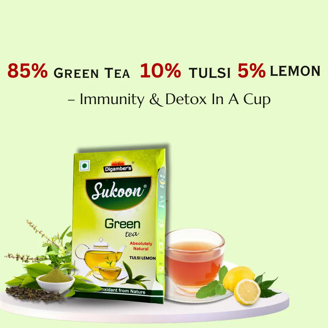 Sukoon Lemon Tulsi Green Tea