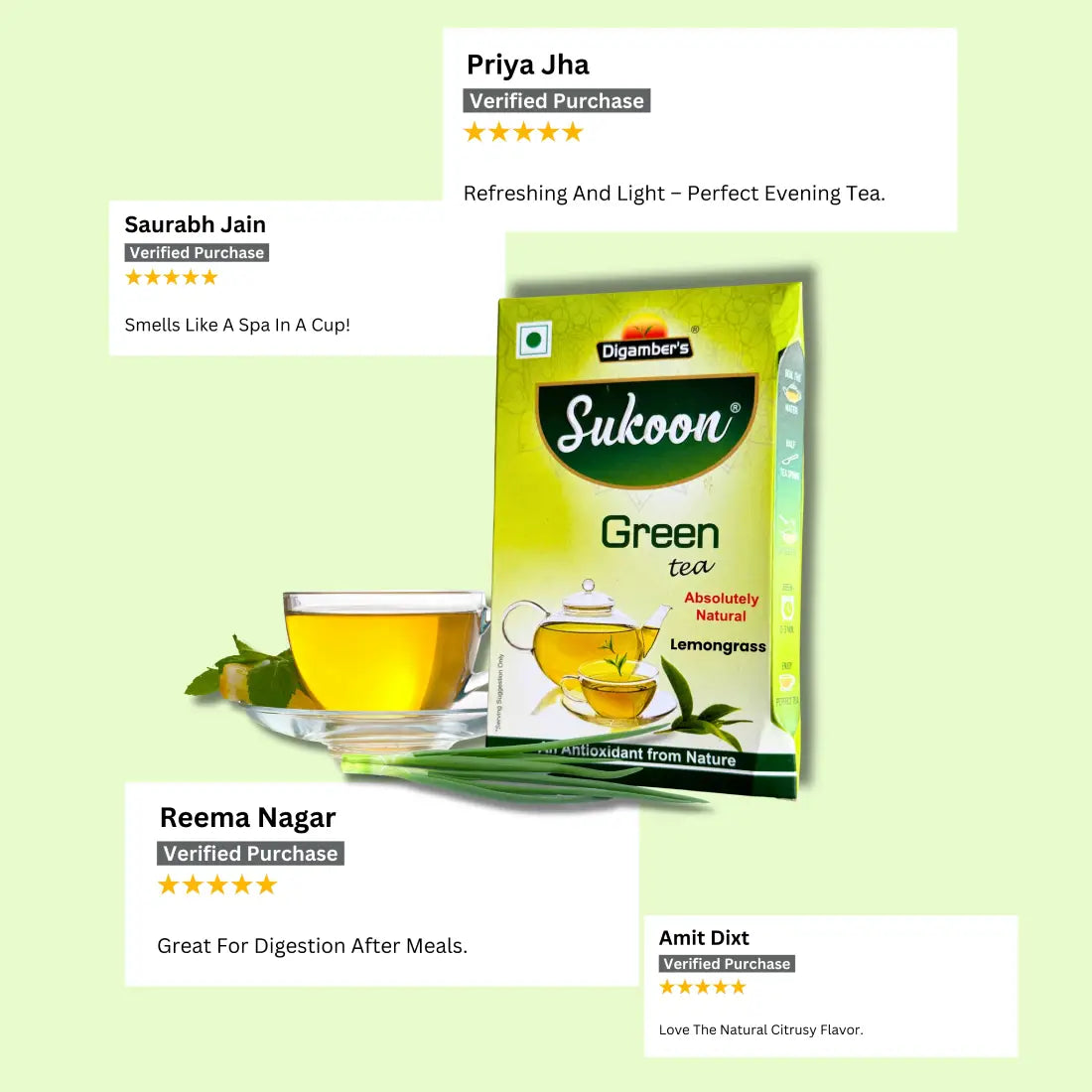 Sukoon Lemongrass Green Tea
