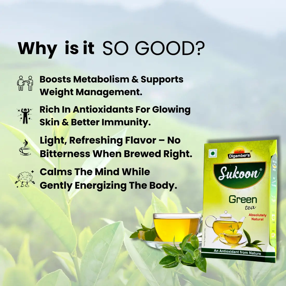Sukoon Plain Green Tea