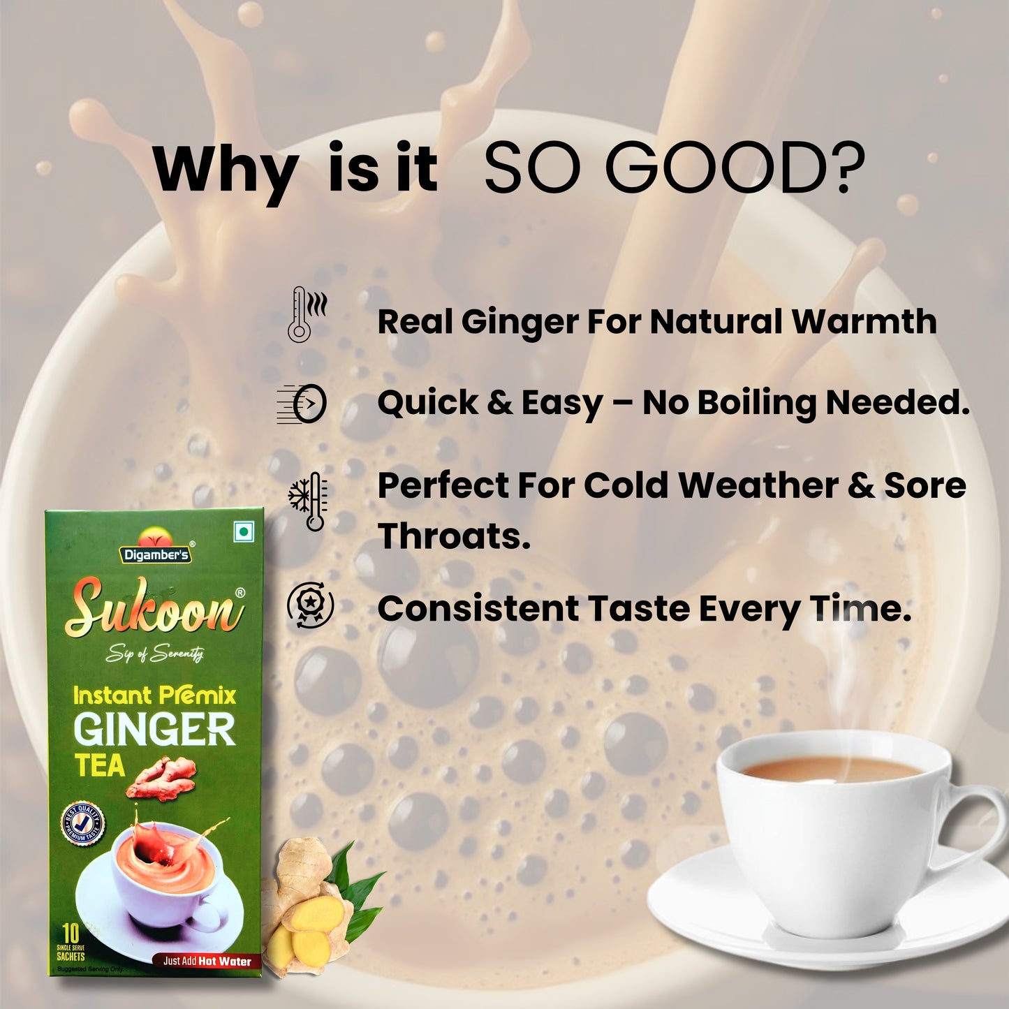 Sukoon Ginger Instant Tea