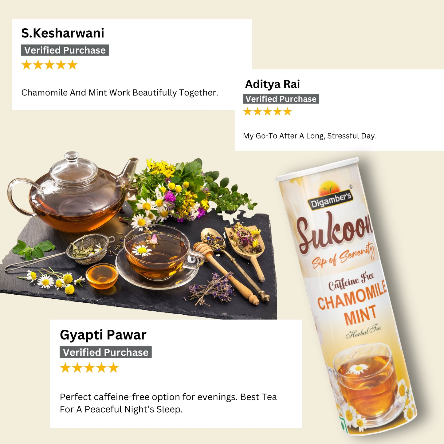 Sukoon Chamomile Mint Tea- 40gm