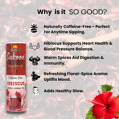 Sukoon Hibiscus Spice Herbal Tea- 100gm