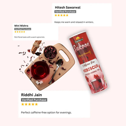 Sukoon Hibiscus Spice Herbal Tea- 100gm