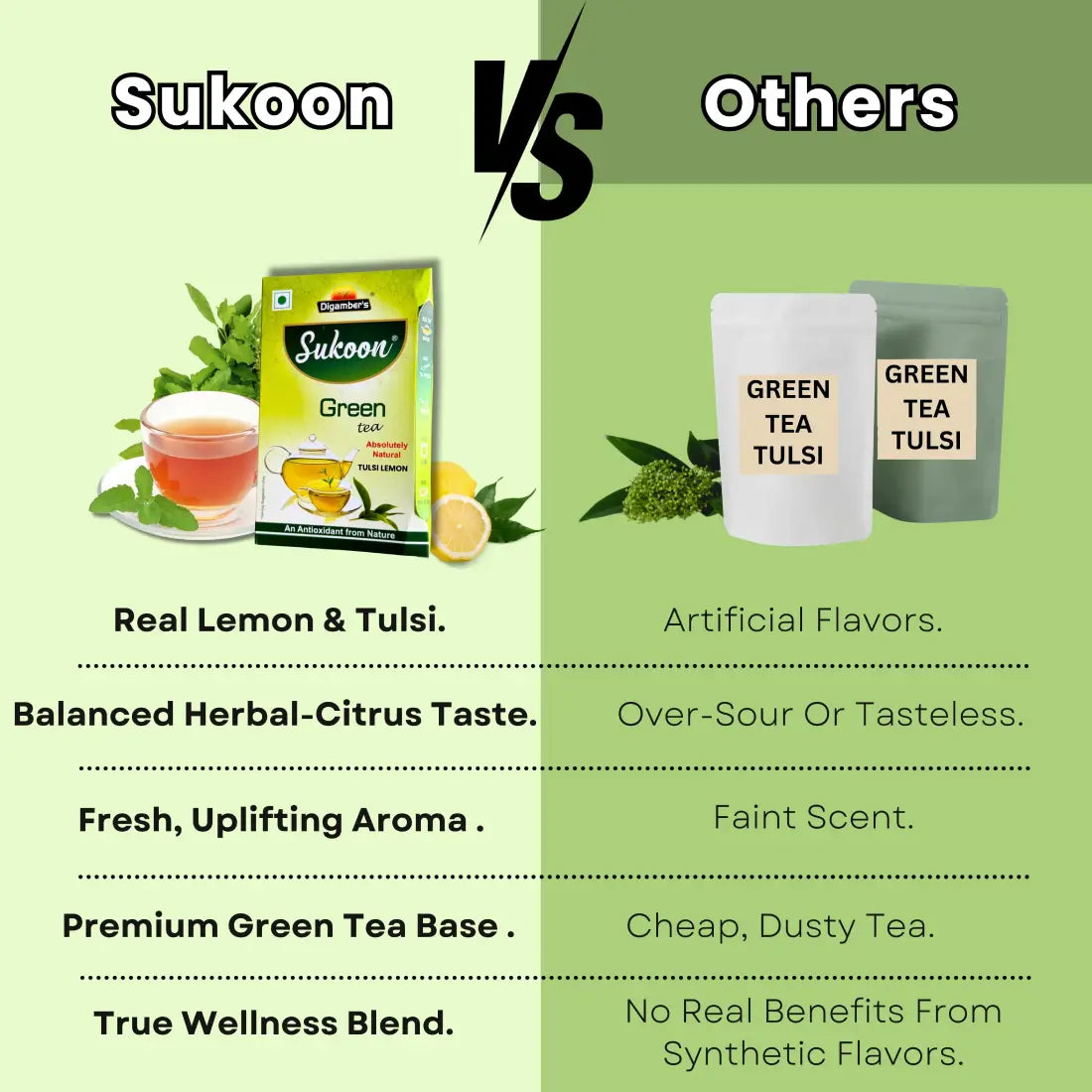 Sukoon Lemon Tulsi Green Tea