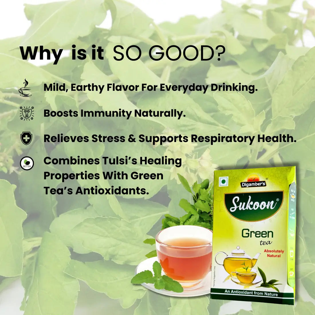 Sukoon Tulsi Green Tea